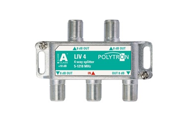Polytron LIV4 F-splitter 4-voudig 5-1218 1.3 GHz DOCSIS 3.1