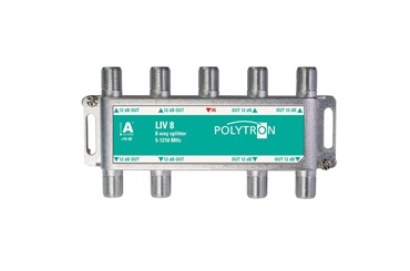 Polytron LIV8 F-splitter 8-voudig 5-1218 1.3 GHz DOCSIS 3.1